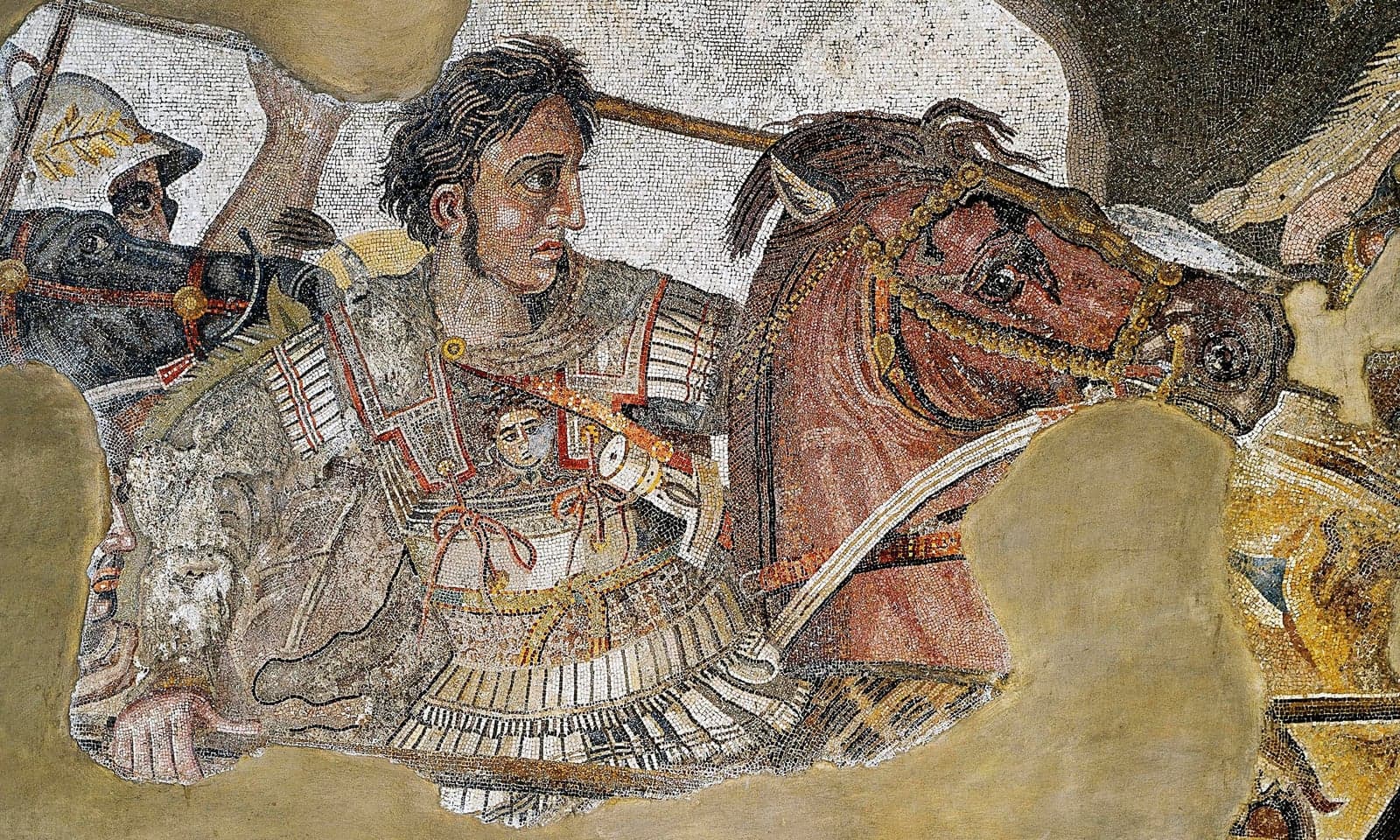 Detail of Alexander the Great from the Alexander Mosaic, Pompeii, c. 100 BC